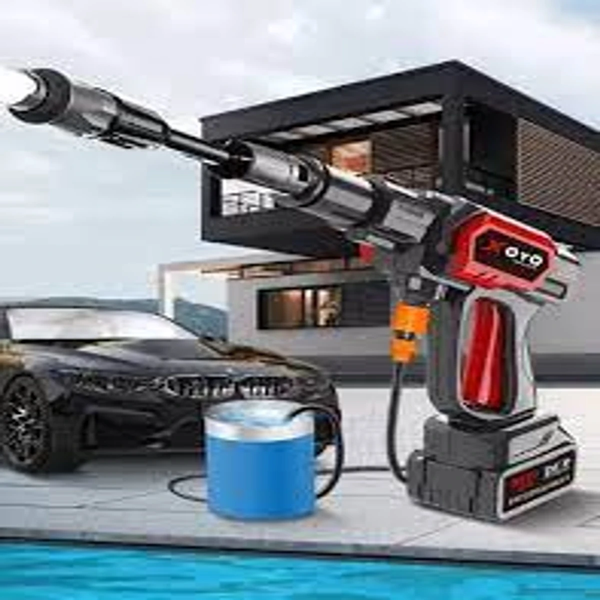 CORDLESS HIGH PRESSURE RECHARGEABLE CAR WASHER GUN