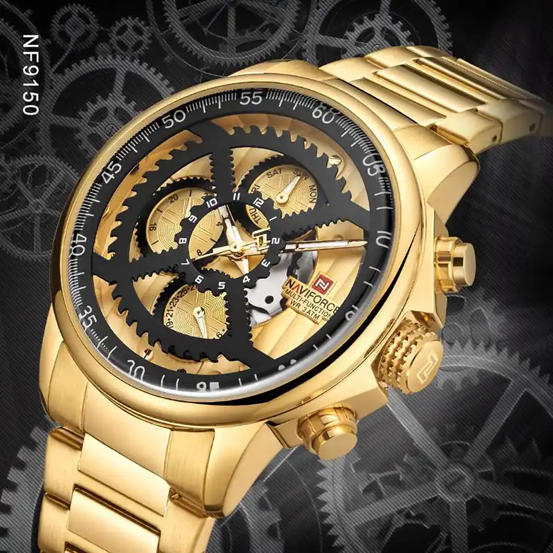 NAVIFORCE Watch Men Fashion Sport Quartz Clock Mens Watches Brand Luxury Full Steel Business Waterproof Watch Relogio Masculino-3283