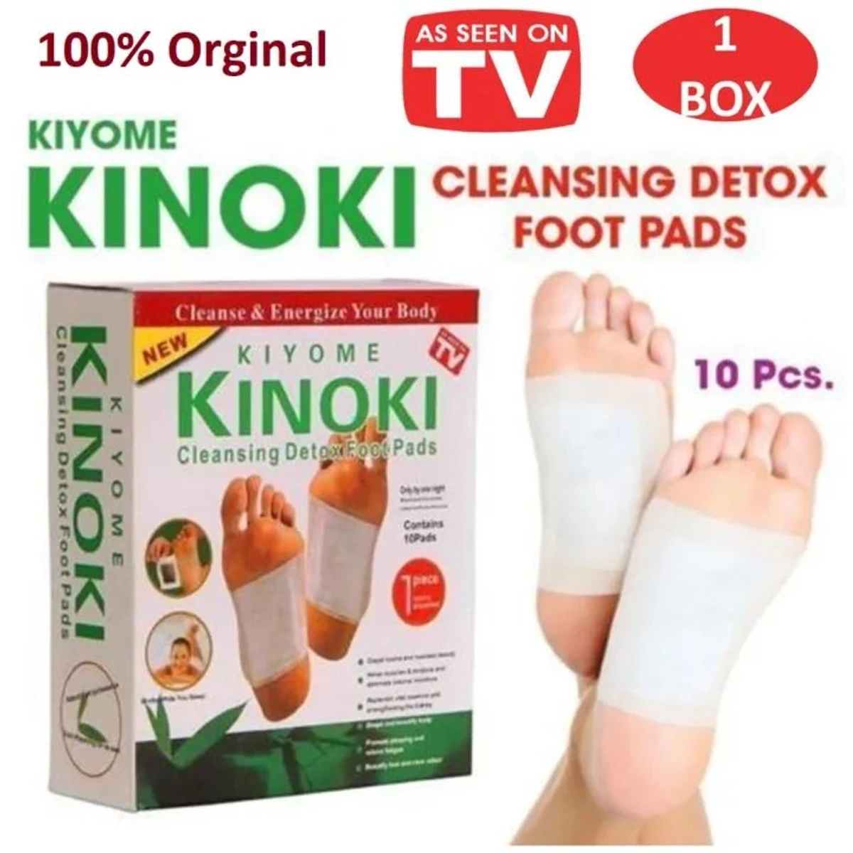 Original kinoki detox foot pad 5 Packet (50 pcs Full Course)