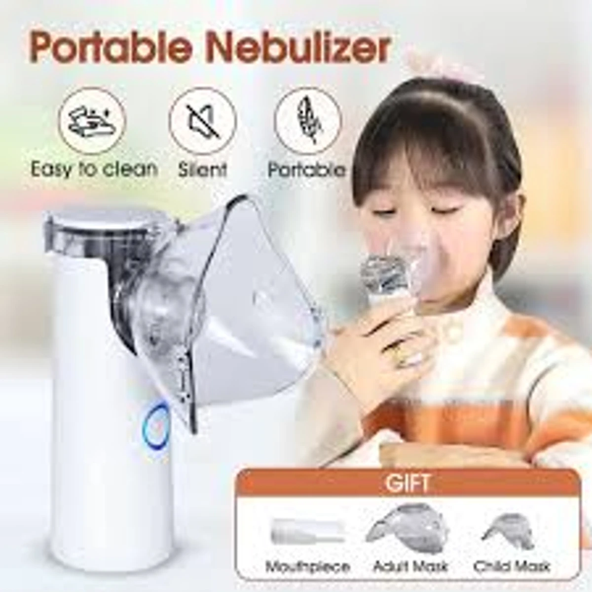 Mesh Nebulizer Machine/নেবুলাইজার মেশিন Portable (Smart USB Connector)